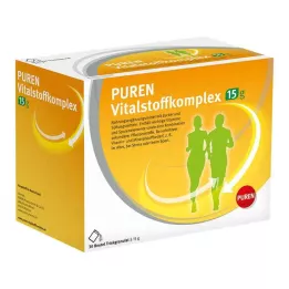 PUREN Gyvybiškai svarbių medžiagų komplekso maišelis 15 g granulių, 30 vnt