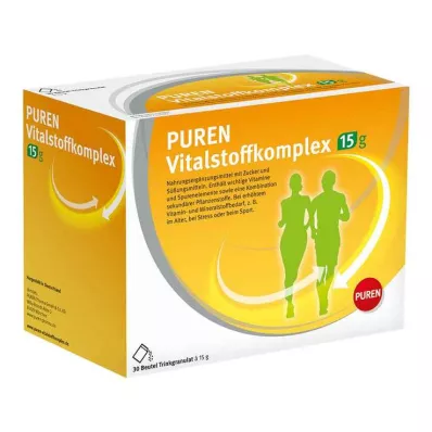 PUREN Gyvybiškai svarbių medžiagų komplekso maišelis 15 g granulių, 30 vnt PUREN Gyvybiškai svarbių medžiagų komplekso maišelis 15 g granulių, 30 vnt