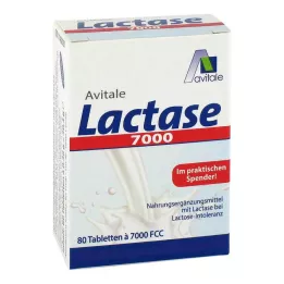 LACTASE 7000 FCC tablečių dozatoriuje, 80 vnt