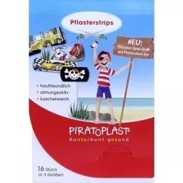 PIRATOPLAST Gipso juostelės berniukams 3 dydžiai, 16 vnt