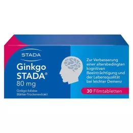 GINKGO STADA 80 mg plėvele dengtos tabletės, 30 vnt