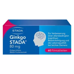 GINKGO STADA 80 mg plėvele dengtos tabletės, 60 vnt