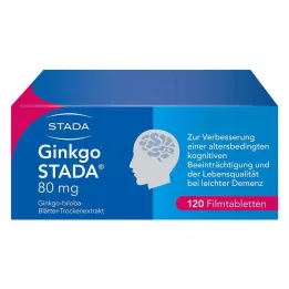GINKGO STADA 80 mg plėvele dengtos tabletės, 120 vnt