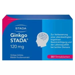 GINKGO STADA 120 mg plėvele dengtos tabletės, 30 vnt