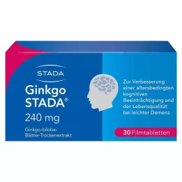 GINKGO STADA 240 mg plėvele dengtos tabletės, 30 vnt