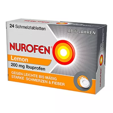 NUROFEN 200 mg Lemon tirpstančios tabletės, 24 vnt NUROFEN 200 mg Lemon tirpstančios tabletės, 24 vnt