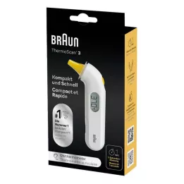BRAUN THERMOSCAN 3 infraraudonųjų spindulių ausų termometrai, 1 vnt