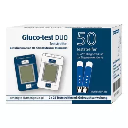 GLUCO TEST DUO Bandymo juostelės, 50 vnt
