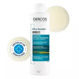 VICHY DERCOS itin jautrus šampūnas sausai galvos odai, 200 ml