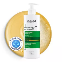 VICHY DERCOS Šampūnas nuo pleiskanų sausai galvos odai, 390 ml