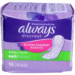 ALWAYS diskretiškas inkontinencijos įdėklas mažas pliusas, 16 vnt