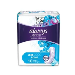 ALWAYS diskretiškas inkontinencijos įdėklas ilgas, 10 vnt