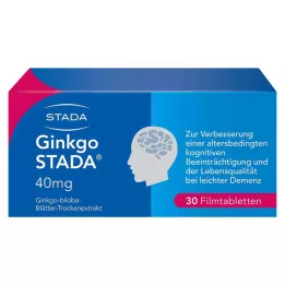 GINKGO STADA 40 mg plėvele dengtos tabletės, 30 vnt