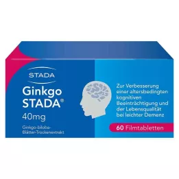 GINKGO STADA 40 mg plėvele dengtos tabletės, 60 vnt