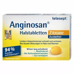 TETESEPT Anginosan gerklės pastilės be cukraus citrina, 20 vnt