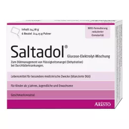 SALTADOL Elektrolitų milteliai, skirti vartoti per burną, 6 vnt
