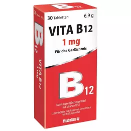 VITA B12 1 mg mėtų skonio pastilės, 30 vnt