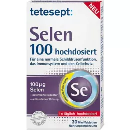 TETESEPT Selenium 100 didelės dozės plėvele dengtos tabletės, 30 vnt
