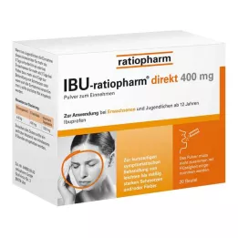 IBU-RATIOPHARM tiesioginiai 400 mg milteliai geriamam vartojimui, 20 vnt