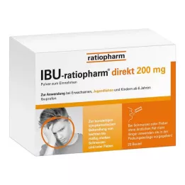 IBU-RATIOPHARM tiesioginiai 200 mg milteliai geriamam vartojimui, 20 vnt