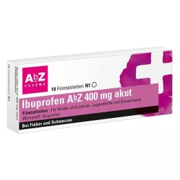 IBUPROFEN AbZ 400 mg ūminės plėvele dengtos tabletės, 10 vnt