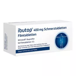 IBUTOP 400 mg skausmą malšinančių vaistų plėvele dengtos tabletės, 50 vnt