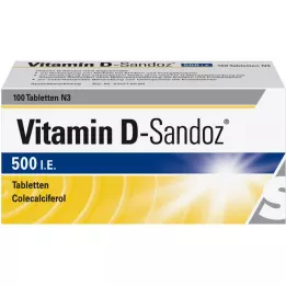 VITAMIN D SANDOZ 500 TV tabletės, 100 vnt