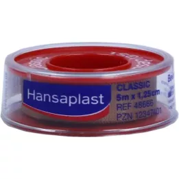 HANSAPLAST Fixierpfl.Classic 1,25 cmx5 m trauka, 1 vnt