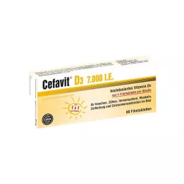 CEFAVIT D3 7000 TV plėvele dengtos tabletės, 60 vnt
