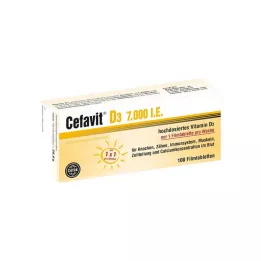 CEFAVIT D3 7 000 TV plėvele dengtos tabletės, 100 vnt