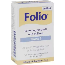 FOLIO 2 plėvele dengtos tabletės be jodo, 90 vnt