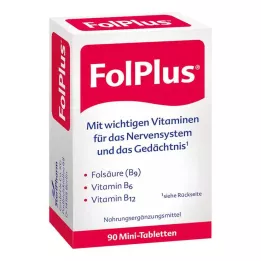 FOLPLUS Plėvele dengtos tabletės, 90 vnt