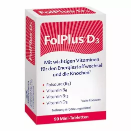 FOLPLUS+D3 tabletės, 90 vnt