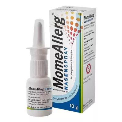 MOMEALLERG Nosies purškalas 50 μg/purškimas 60 purškimų, 10 g MOMEALLERG Nosies purškalas 50 μg/purškimas 60 purškimų, 10 g