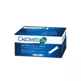 CALCIMED D3 500 mg/1000 I.E. Tiesioginės granulės, 60 vnt