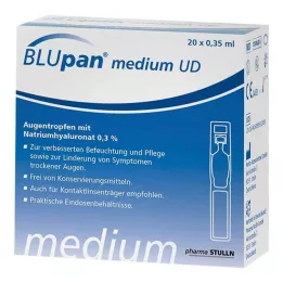 BLUPAN vidutinio dydžio UD akių lašai, 20X0,35 ml