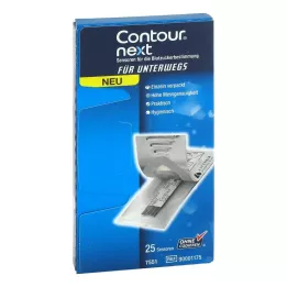 CONTOUR Next Sensors testo juostelės supakuotos atskirai, 25 vnt