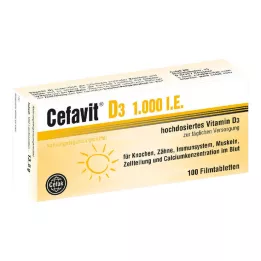 CEFAVIT D3 1000 TV plėvele dengtos tabletės, 100 vnt
