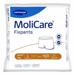MOLICARE Tvirtinimo kelnaitės trumpos kojos L dydis, 100 vnt