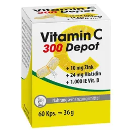 Vitaminas C 300 depas + cinkas + histidinas + D kapsulės, 60 vnt