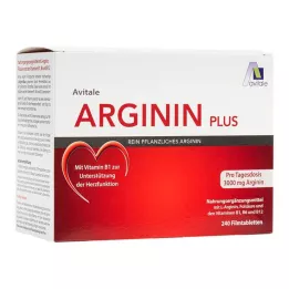 ARGININ PLUS Vitaminas B1+B6+B12+folio rūgštis plėvele dengtos tabletės, 240 vnt