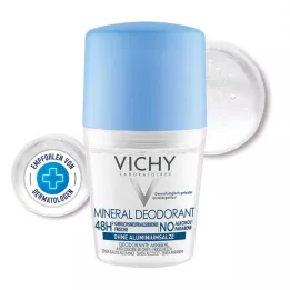 VICHY DEO Roll-on Mineral 48h be aliuminio, 50 ml