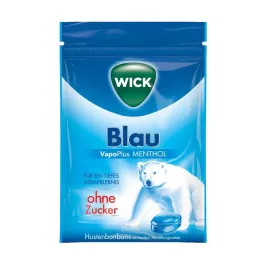 WICK BLAU Mentolio bonbonai be cukraus maišelio, 72 g