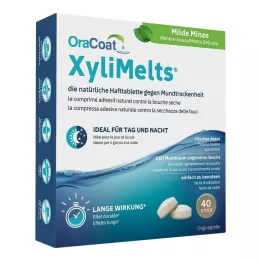 ORACOAT XyliMelts lipnios tabletės švelnios mėtinės, 40 vnt