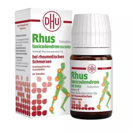 RHUS TOXICODENDRON D 6 tabletės nuo reumatinio skausmo, 80 vnt