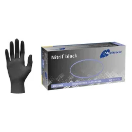 Nitrilo juoda Unt.Glove nesterili be pudros dydis XL, 100 vnt