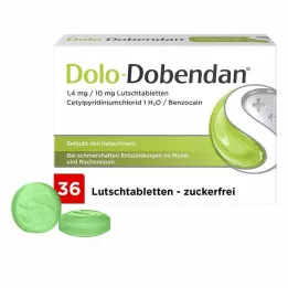 DOLO-DOBENDAN 1,4 mg/10 mg pastilės, 36 vnt