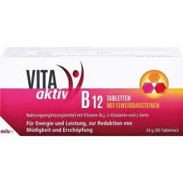 VITA AKTIV B12 tabletės su baltyminiais statybiniais blokais, 90 vnt