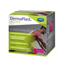 DERMAPLAST Active Kinesiology Tape 5 cmx5 m rožinė, 1 vnt