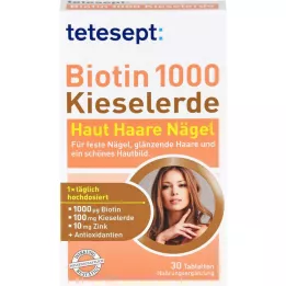 TETESEPT Biotin 1000 Silica plėvele dengtos tabletės, 30 vnt